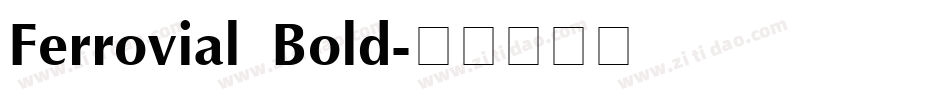 Ferrovial Bold字体转换